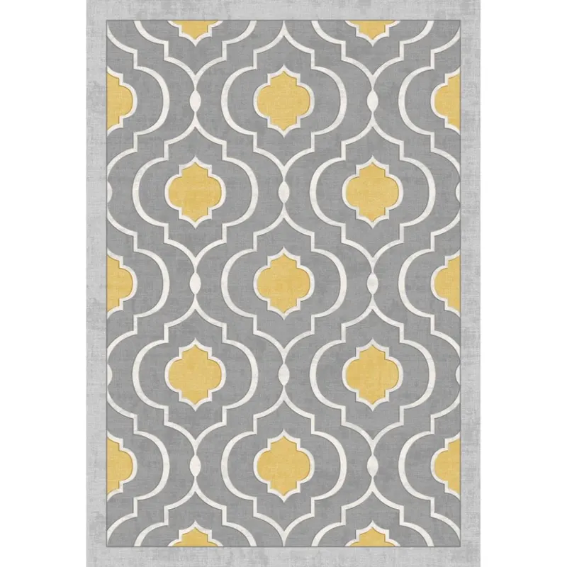 Covor modern Damask Living, poliester, model geometric, 70 x 140 cm