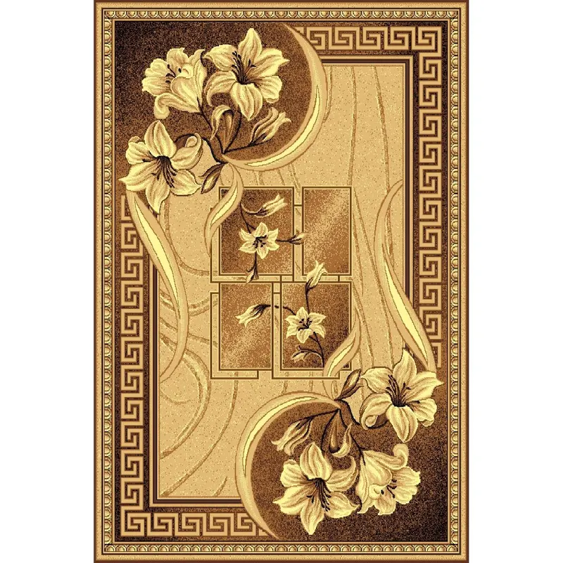 Covor clasic Gold 364/12, polipropilena BCF, bej-maro, 60 x 110 cm