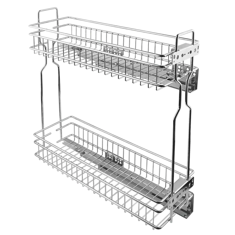 Cos Teko glisare laterala dreapta, otel, glisiera ascunsa, + amortizor, 189 x 450 x 510 mm