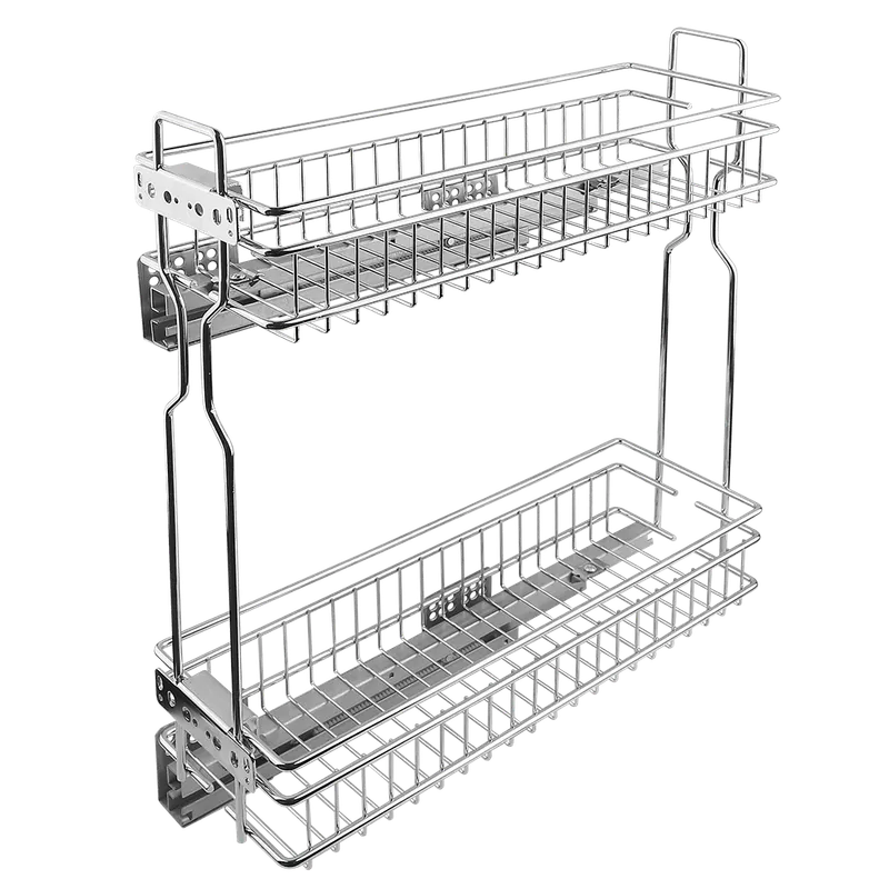 Cos Teko glisare laterala stanga, otel, glisiera ascunsa, amortizor, 189 x 450 x 510 mm