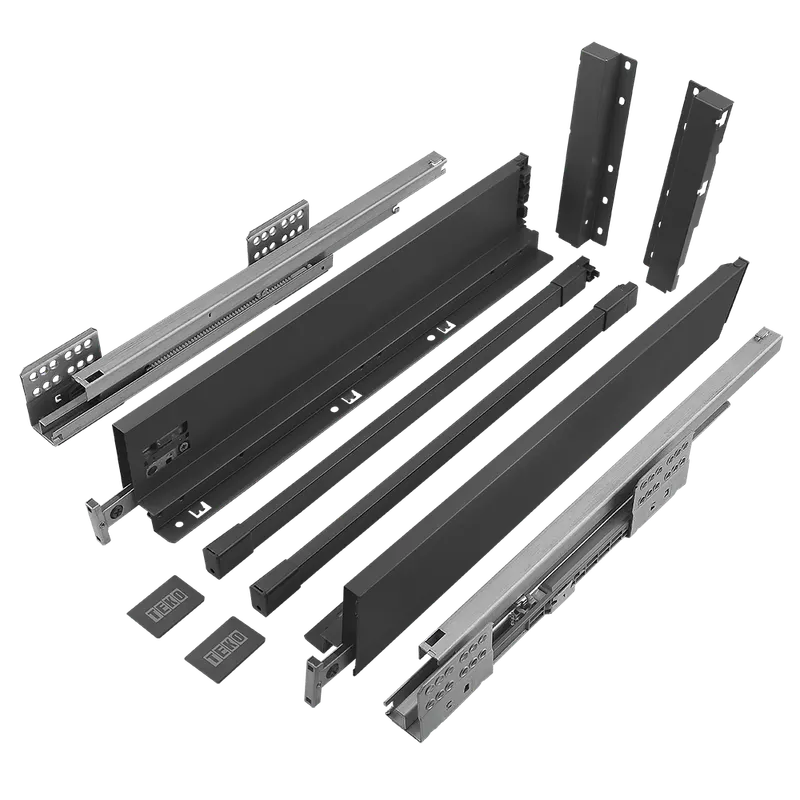 Sistem pentru sertar, Teko SLIM, antracit, 40 kg, 400 mm