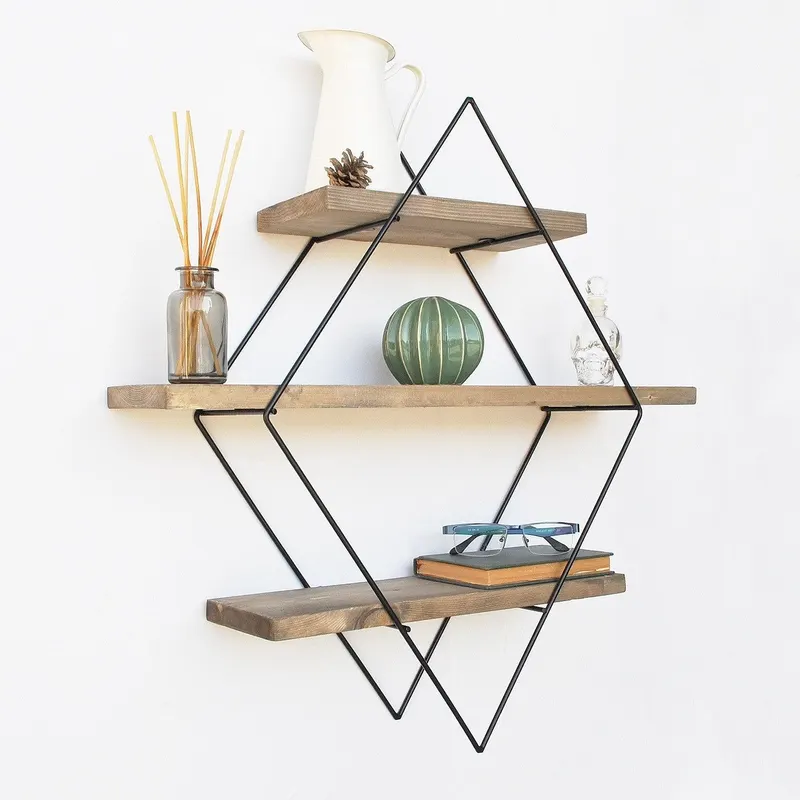 Raft de perete Kube, Nuc, 60x60x14 cm - Nuc