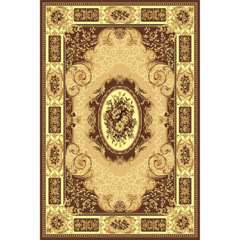 Covor clasic Gold 242/12, polipropilena BCF, bej-maro, 60 x 110 cm