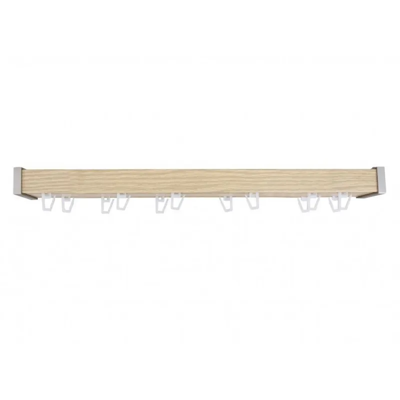 Sina aluminiu, stejar, lungime 150 cm, accesorii incluse