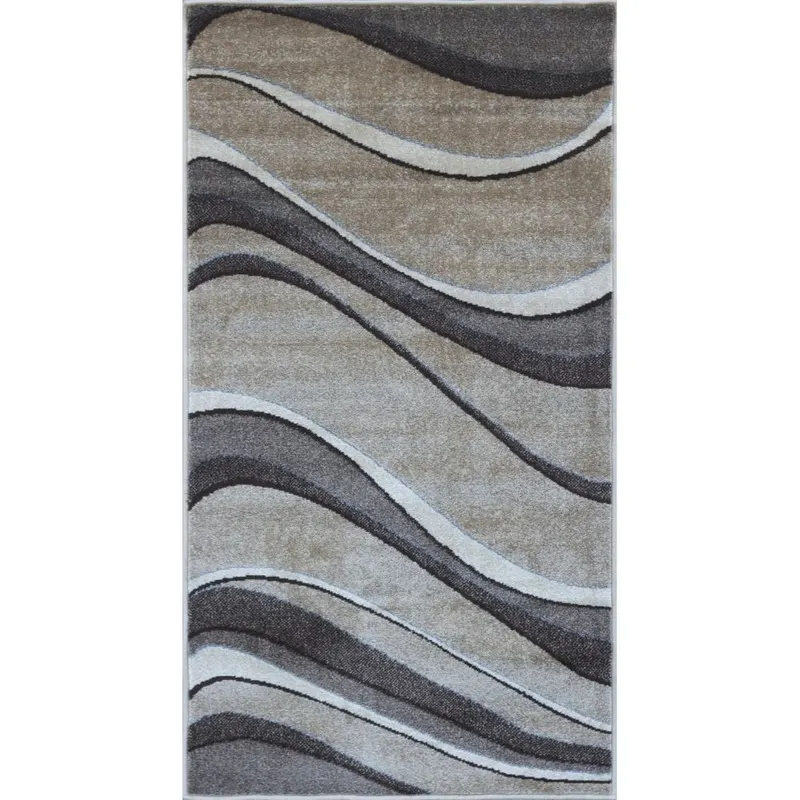 Covor modern Daffi 13001/120, polipropilena, model abstract bej-maro, 160 x 230 cm