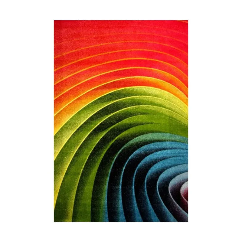 Covor modern Kolibri 11006/130, 100% polipropilena friese, model curcubeu, 120 x 170 cm