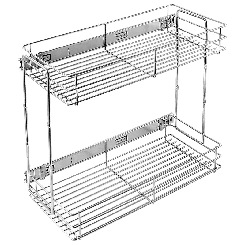Cos cromat cu prindere laterala, metal, crom, 220 x 450 x 460 mm