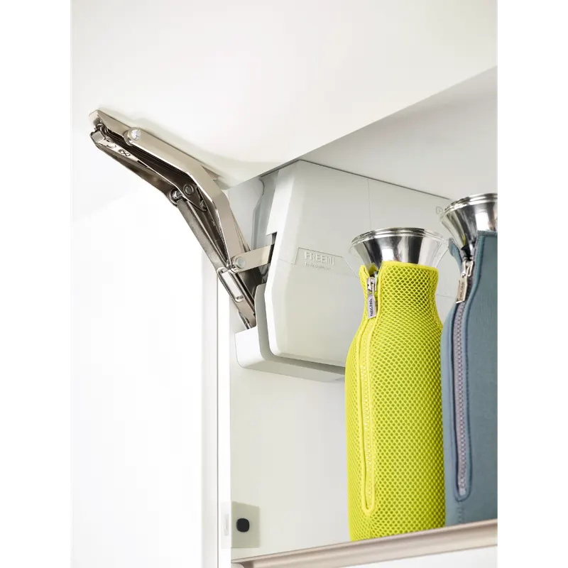 Mecanism deschidere usi dulap Kesseboehmer Free Flap Mini tip C, H front 200 - 450 mm, 90° / 107°, gri