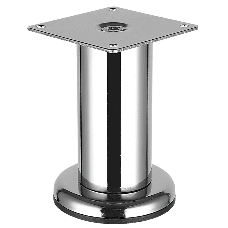Picior rotund pentru mobila, Teko, otel, nichel periat, Ø 42 mm, H 50 mm