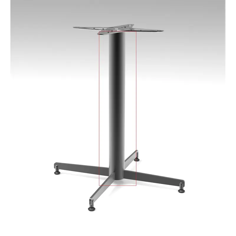 Tub pentru picior de masa cu postament, metal, negru, Ø 76 mm, H 715 mm