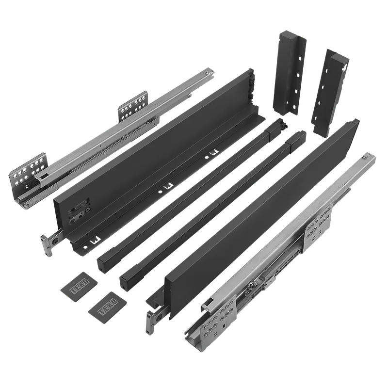 Sistem pentru sertar, Teko Slim, antracit, slim. 40 kg, H 167 mm , 400 mm