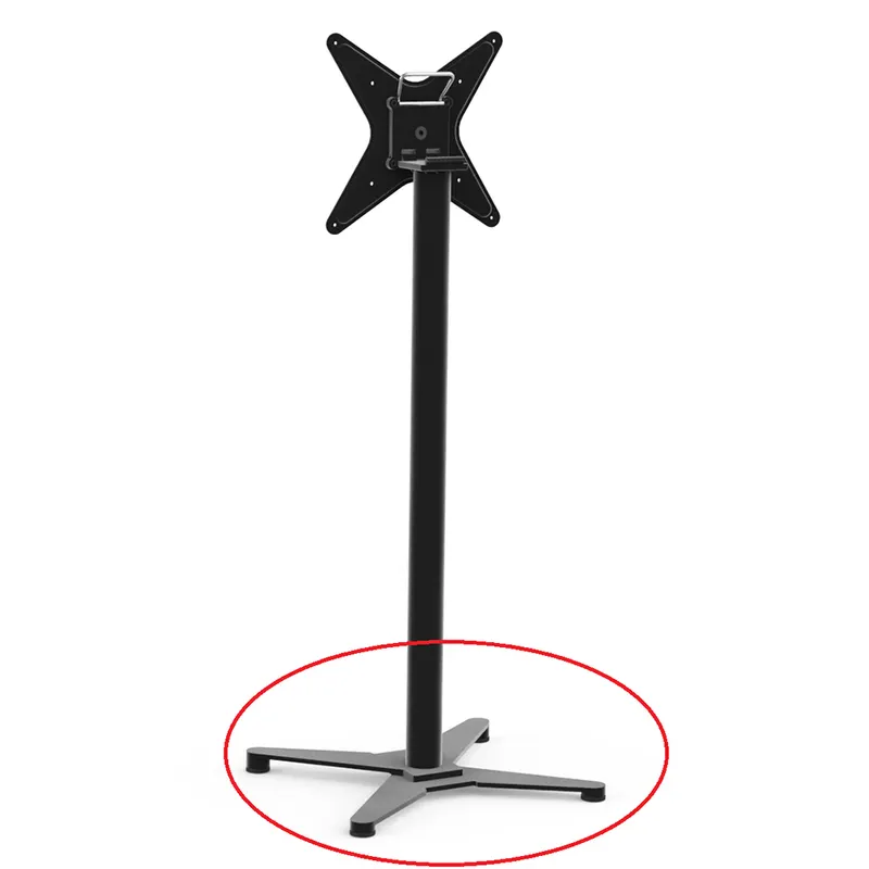 Baza pentru picior de masa rabatabila, metal, negru, 460 x 460 mm