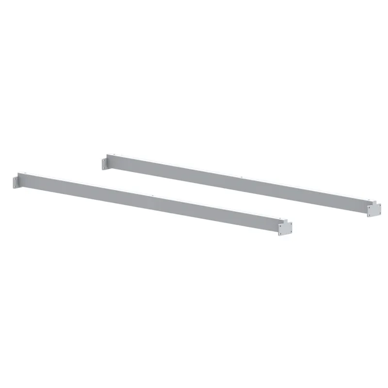Bare longitudinale, metal, gri metalic, L 1800 mm, sectiune 50 x 20 mm, Set 2 Buc