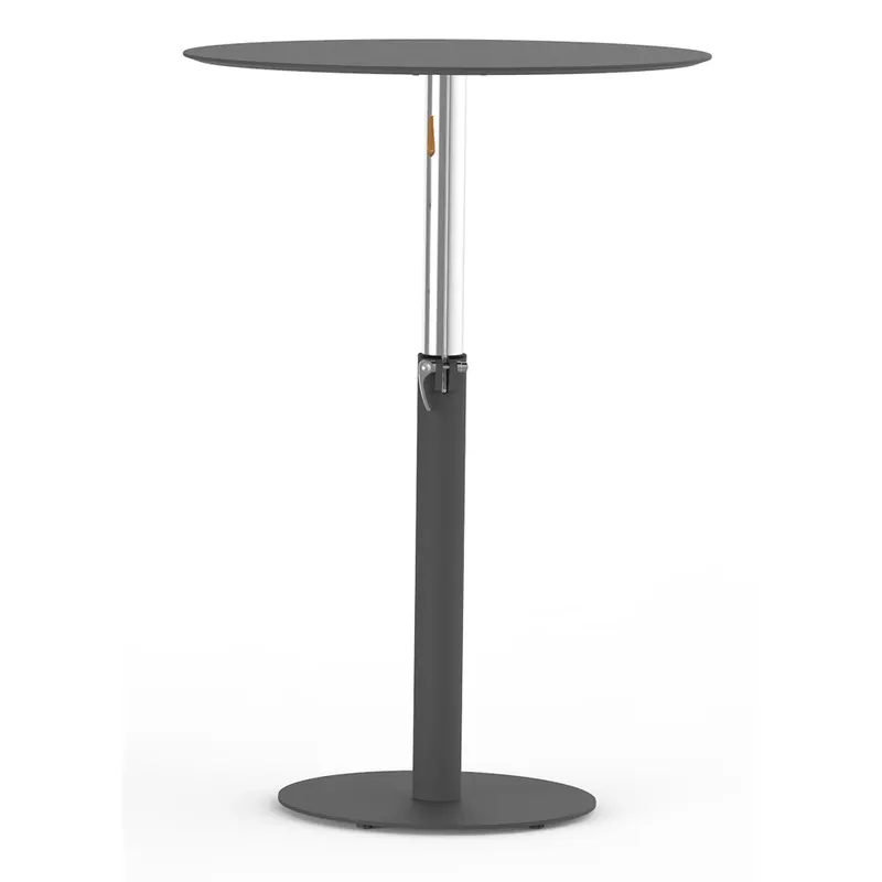 Picior de masă ajustabil, cu postament Ø 460 mm, metal, negru, Ø 60-70 mm, H 750-1100 mm