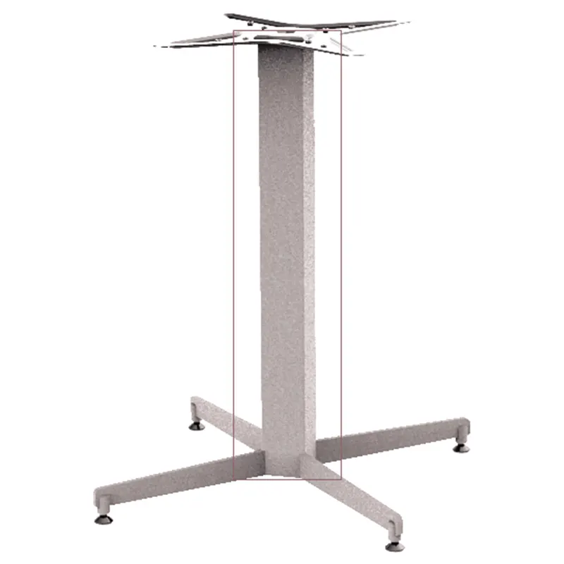 Tub pentru picior de masa cu postament, metal, crom, 70 x 70 x 715 mm