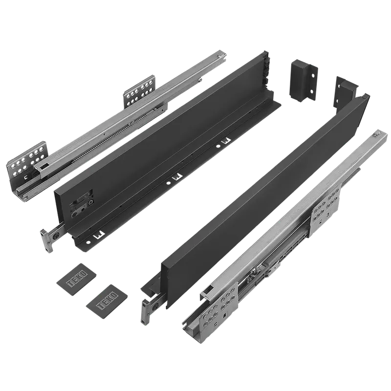 Sistem pentru sertar, Teko Slim, antracit, slim, 40 kg, H 86 mm, 400 mm