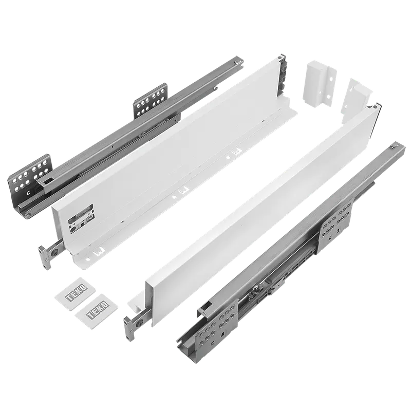 Sistem pentru sertar, Teko Slim, alb, slim, 40 kg, H 86 mm, 500 mm