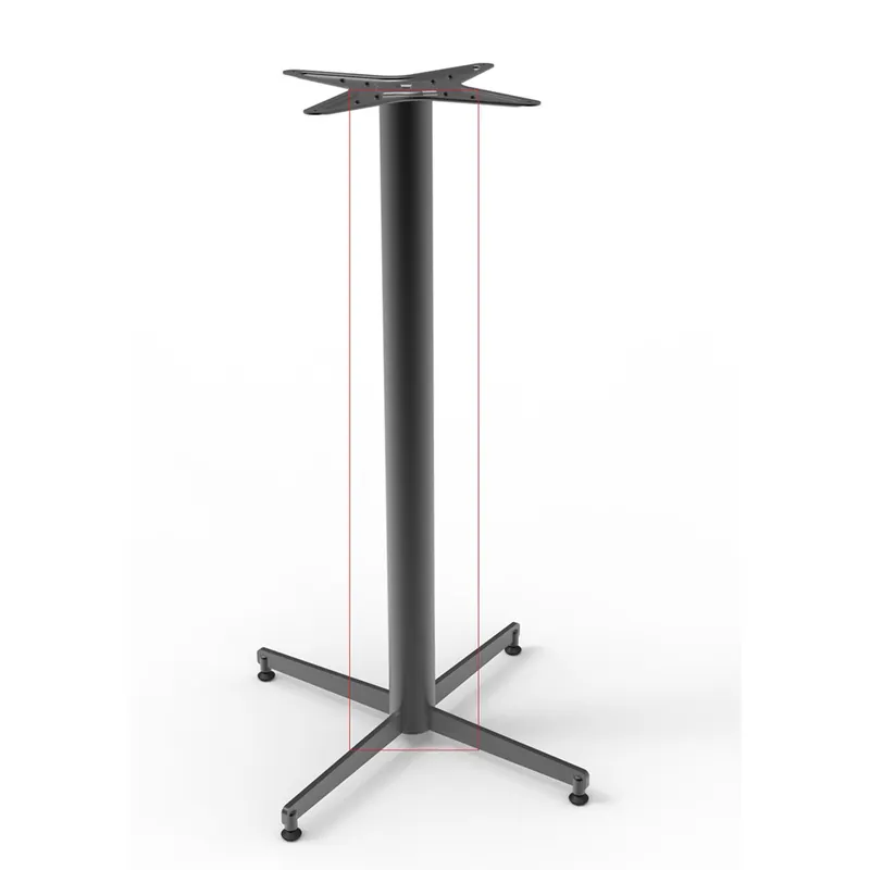 Tub pentru picior de masa cu postament, metal, negru, Ø 76 mm, H 1100 mm