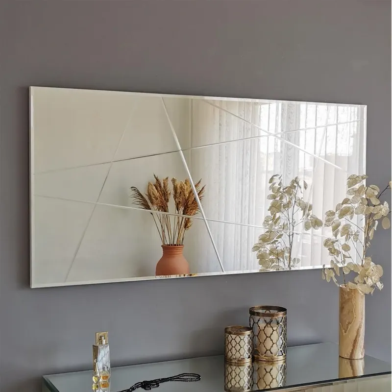 Oglinda decorativa Logon, Argint, Argintiu, 130x62 cm - Argintiu