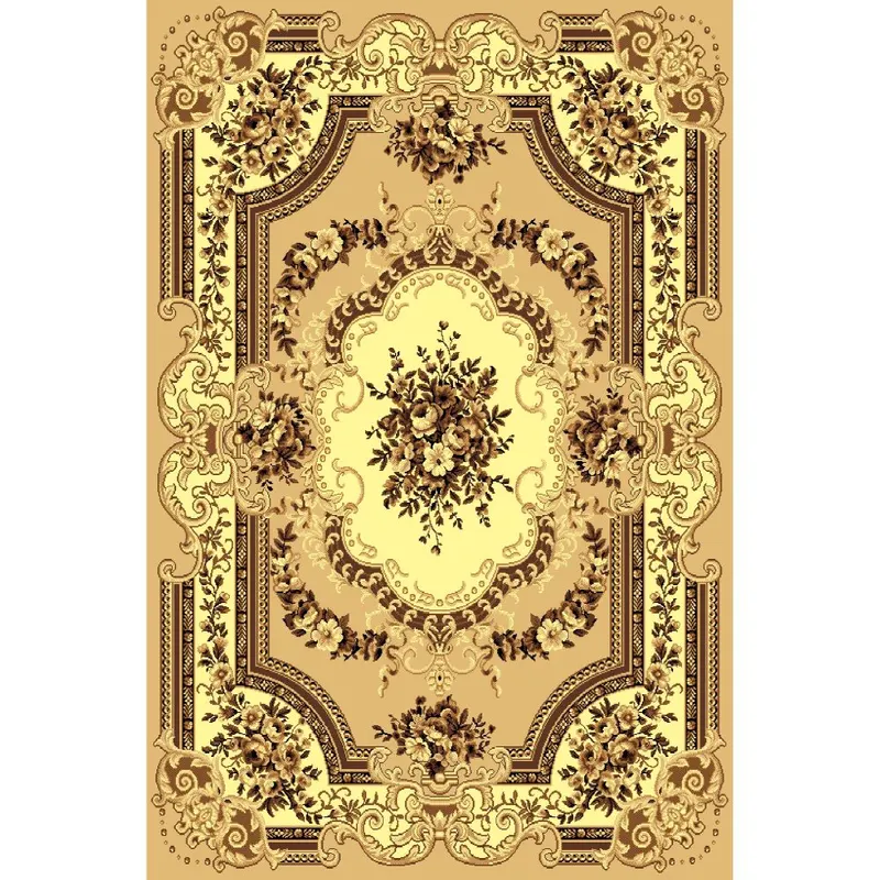 Covor clasic Gold 047/12, polipropilena BCF, bej-maro, 60 x 110 cm