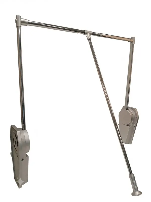 Suport rabatabil pentru haine Teko, metal si PVC, cromat, 850 - 1150 mm
