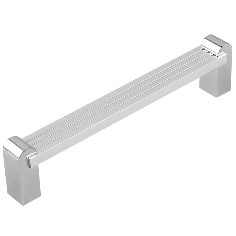 Maner mobila cu terminatii din aluminiu, FA 23082, crom/ crom mat, 96 mm