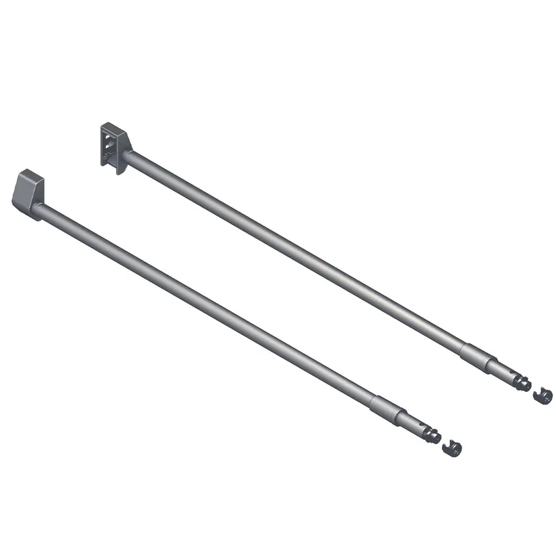 Set lonjeroane sertar DWD, otel, rotunde, stone, 500 mm
