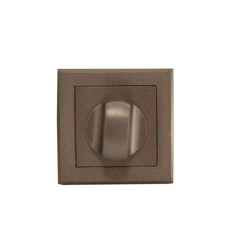 Rozeta pentru WC, patrata, negru nichel mat, 50 x 50 mm