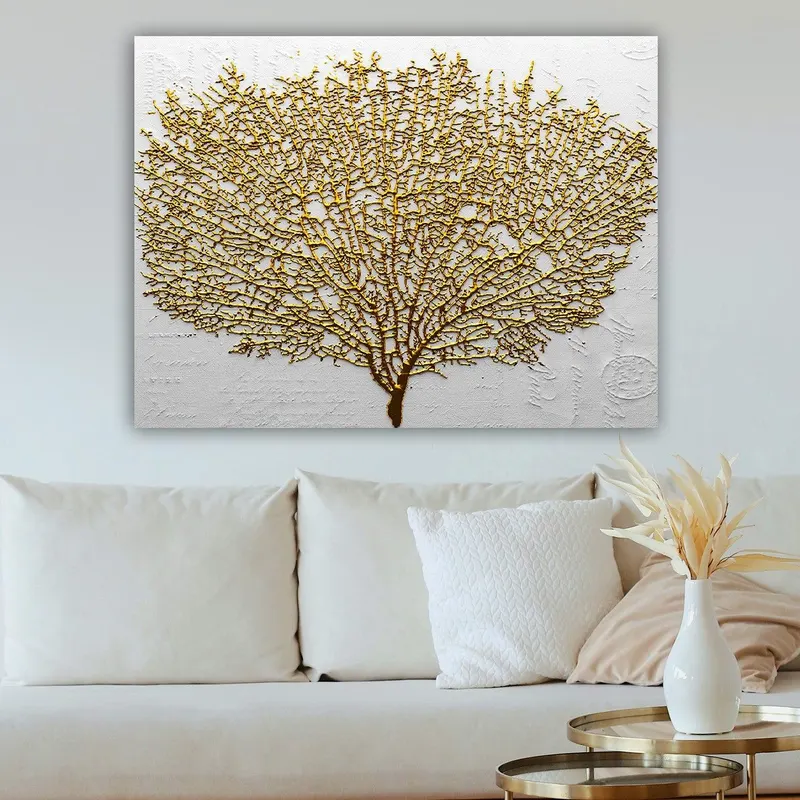 Tablou Canvas Hope, Auriu, 100x70 cm - Auriu