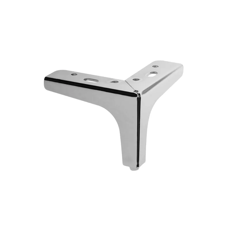 Picior pentru canapea, otel cromat, plastic, H 100 mm