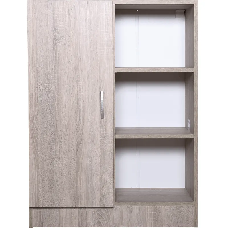 Dulap cu rafturi pal melaminat, o usa, sonoma, 80 x 28 x 106 cm