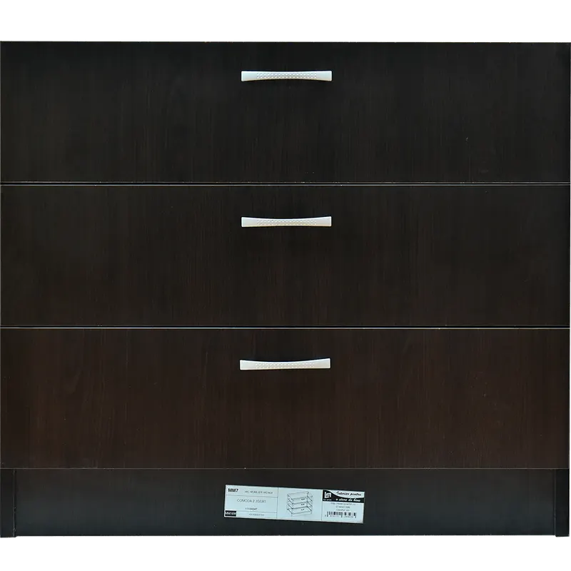 Comoda 3S pal melaminat, wenge, 45 x 80 x 70 cm