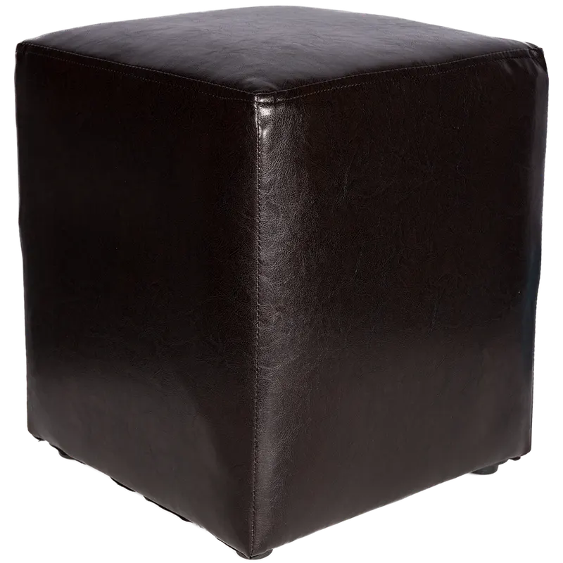 Taburet Cube, tapiterie piele ecologica, wenge IP 21835, 45x37x37 cm