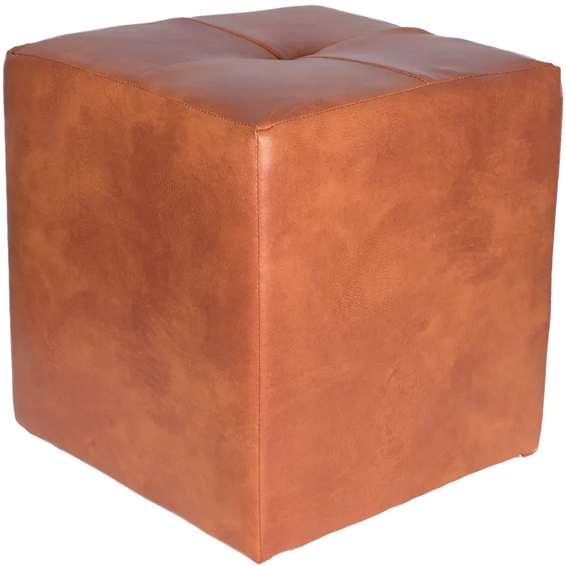 Taburet Cool tapiterie imitatie de piele, cires IP8070, 36 x 36 x 38 cm