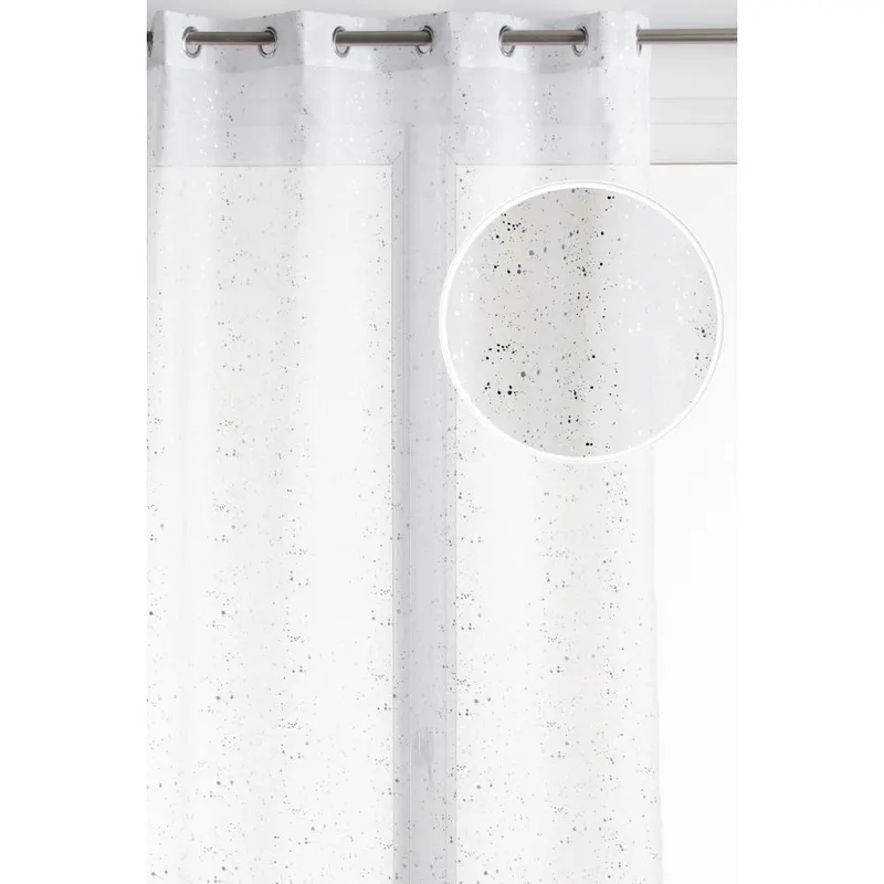 Perdea Cassiopee din 100% poliester, alba 011, 140 x 260 cm