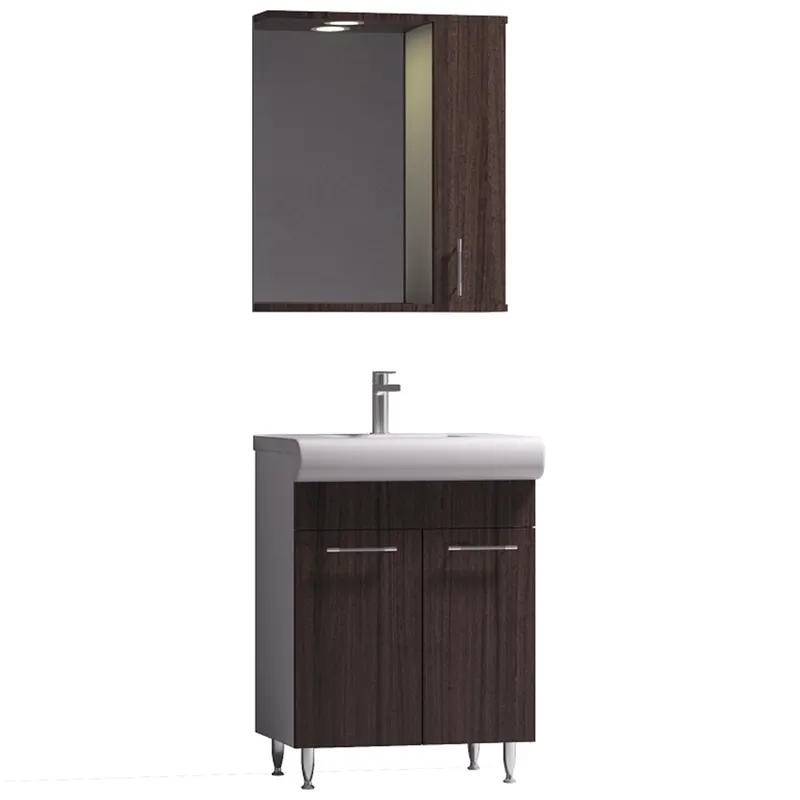 Set mobilier baie Badenmob Seria 004, masca + lavoar + oglinda, wenge
