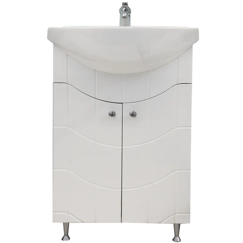 Baza cu lavoar Sanitop Britney, MDF-PAL, alb, 55 x 44 x 81 cm