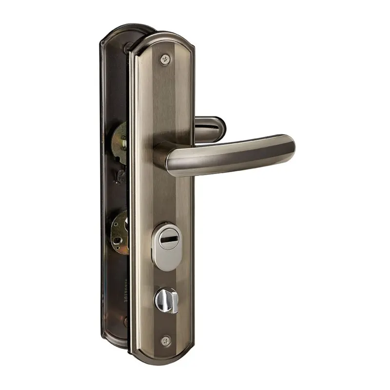 Manere usa metalica, broasca rotunda, Thirard Balcani, aluminiu, deschidere stanga, argintiu