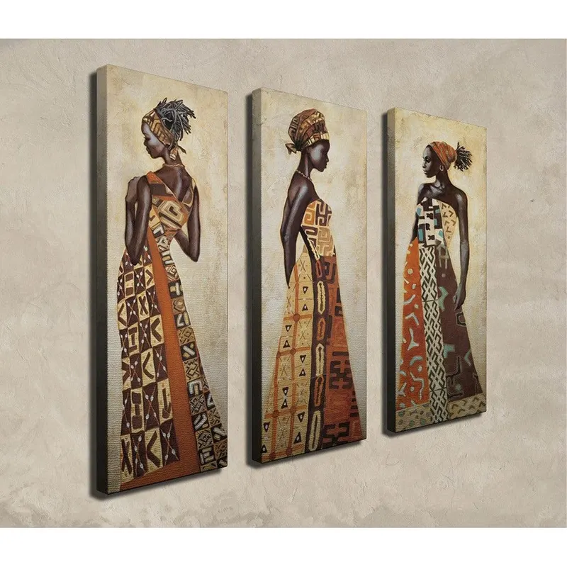 Tablou Canvas (3 bucăți) Symphony, Multicolor, 70x66 cm - Multicolor