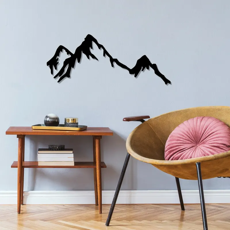 Decoratiune de perete Metal Tanelorn, Negru, 30x70 cm - Negru
