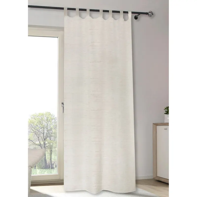 Draperie Nature, 100% poliester, alb-bej,140x245 cm
