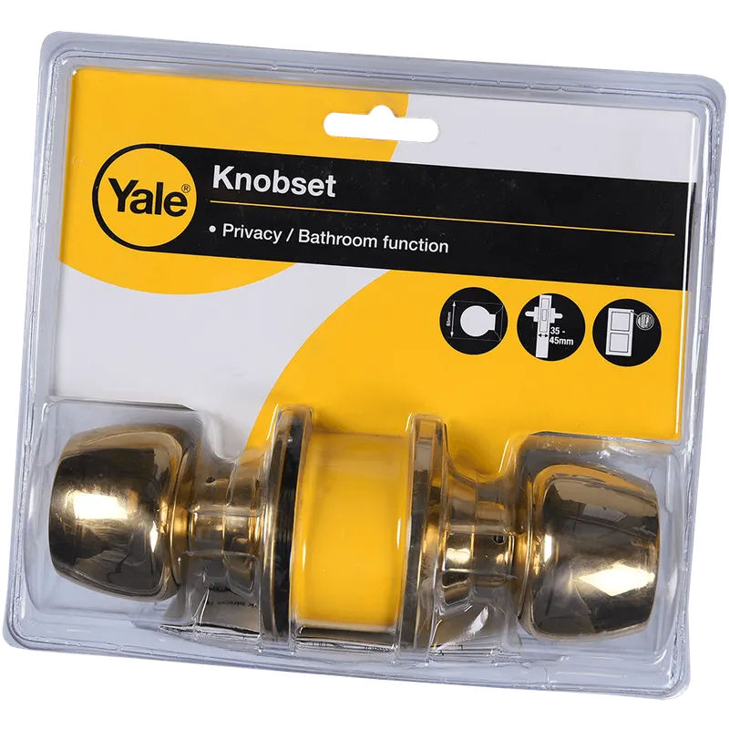 Maner Yale Knobset fara cheie pentru usa interior, alama lacuita