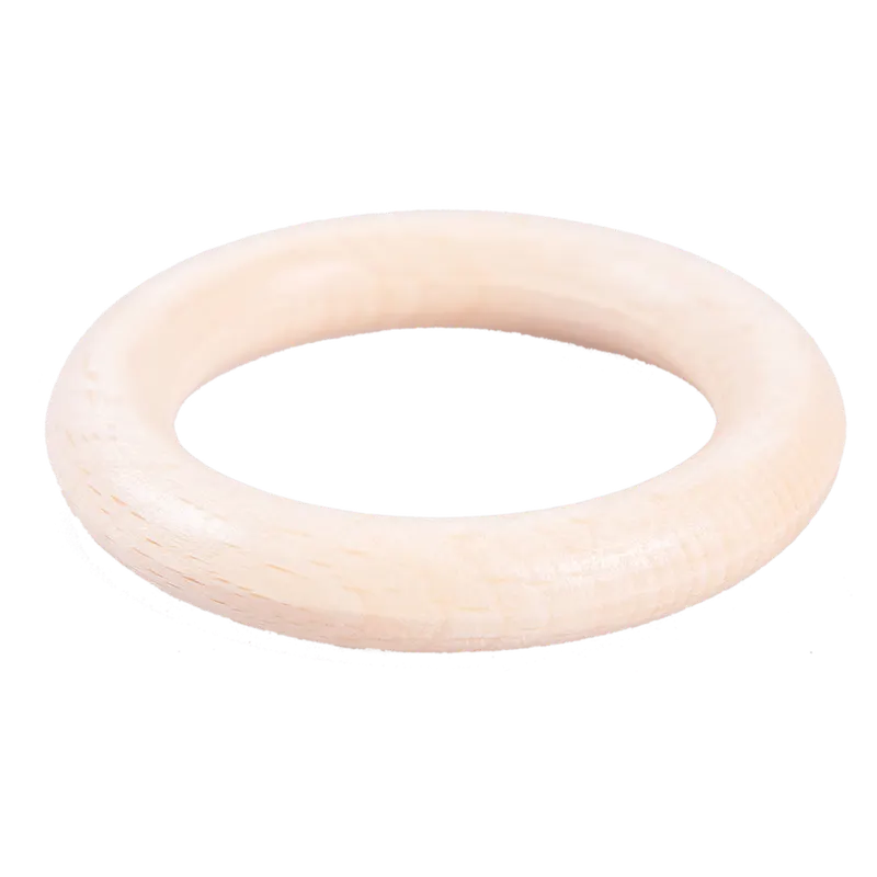 Inele galerie din lemn natural, natur, pentru diametru de 28 mm, 10 buc