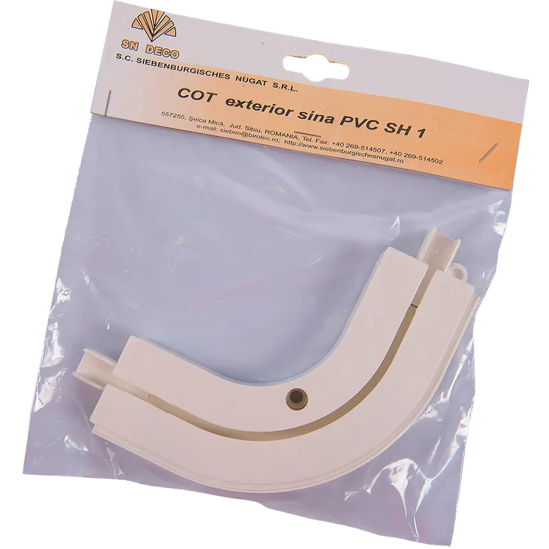 Cot exterior sina tavan SH1, PVC, alb, 1 canal