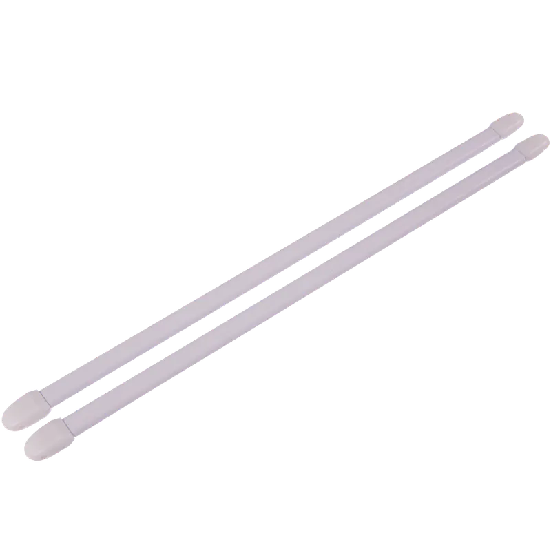 Bara perdeluta, extensibila, metal, alb, 80/100 cm, set 2 buc