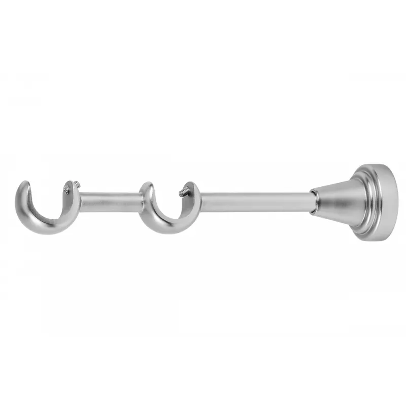 Set console galerie din metal forjat, cu suport, deschisa, inox, diametru 16 mm