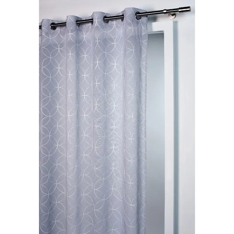 Perdea Rosa din 100% poliester, gri 090, 140 x 260 cm