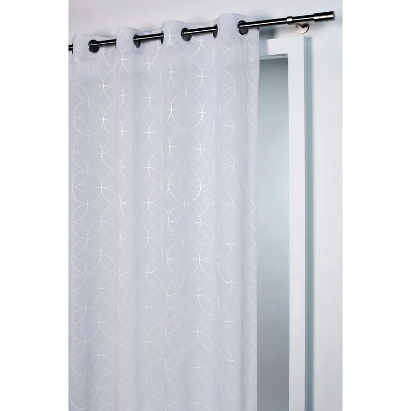 Perdea Rosa din 100% poliester, alba 011, 140 x 260 cm