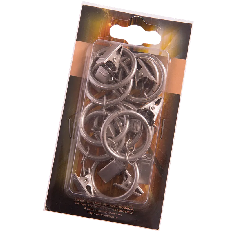 Inele galerie din metal forjat cu clema, inox,D 16 mm, 10 buc