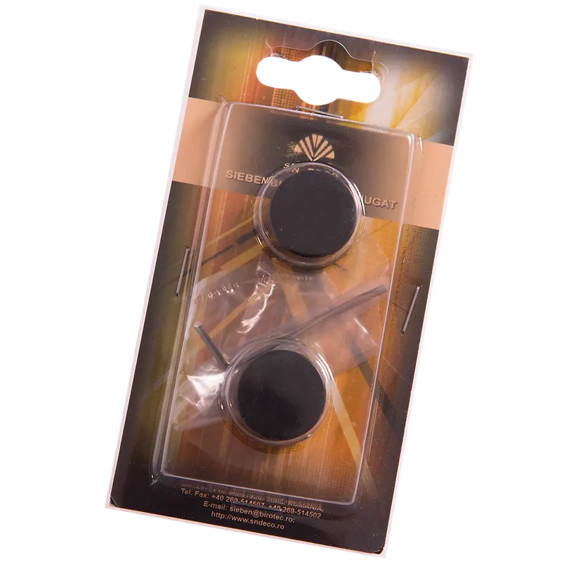 Capat galerie metal forjat, dop, 20 mm, negru, 2 buc